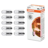 10 LÂMPADAS PINGUINHO OSRAM - 24V 2W LUZ DE FREIO NEBLINA MARCHA RÉ OS3797