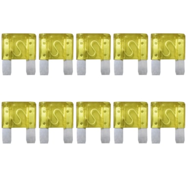 10UN FUSÍVEL LÂMINA MAXI AMARELO 20AMP - FSL18020