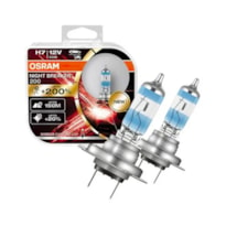 2 LÂMPADAS NIGHT BREAKER H7 200% + LUZ 55W 12V 3550K OSRAM