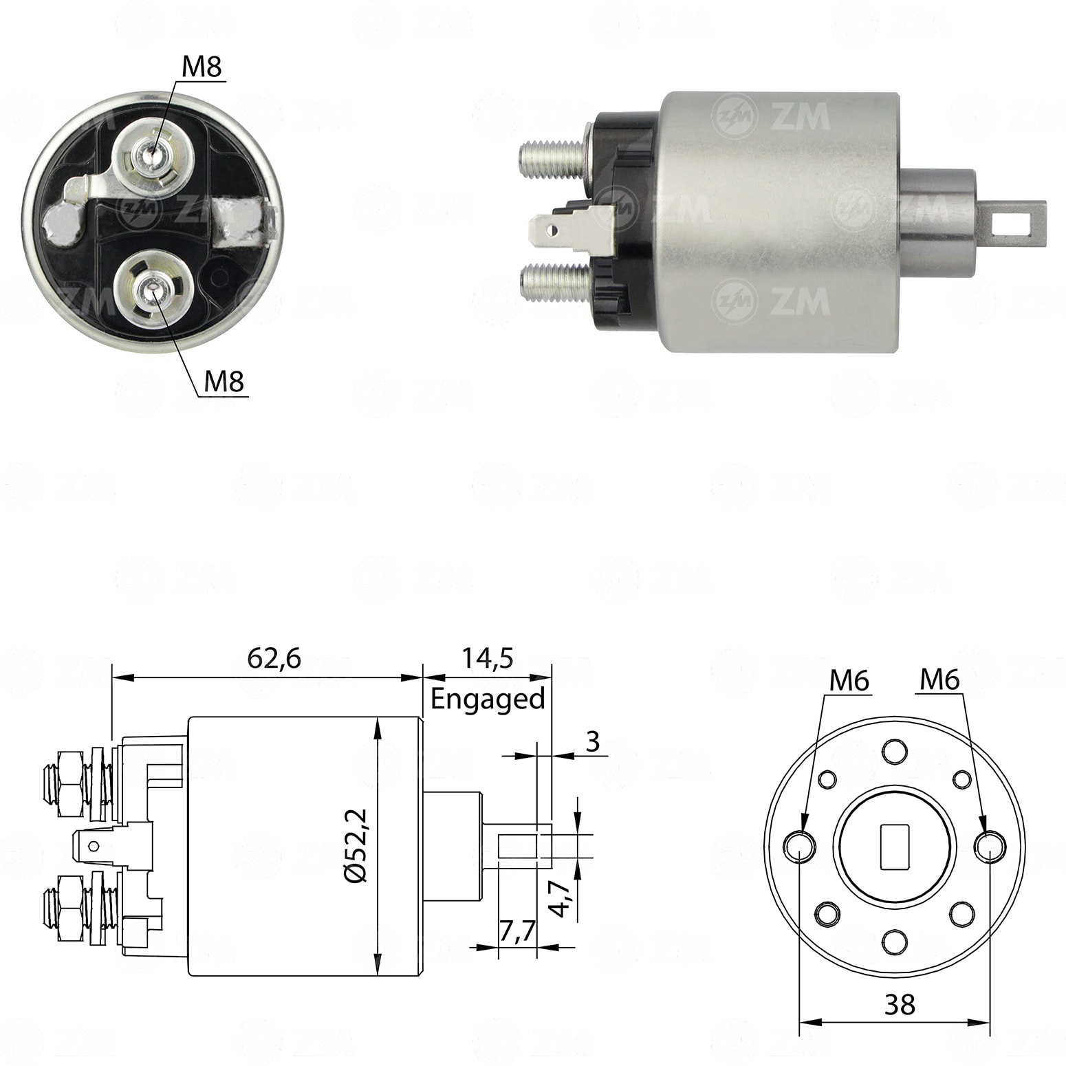 AUTOMÁTICO HITACHI LIVINA SENTRA VERSA TIIDA CLIO Z.M. 710 - WS PARTS