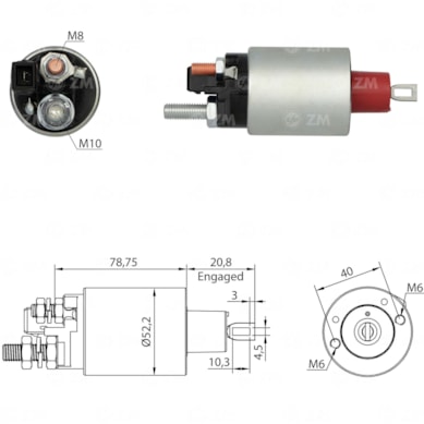 AUTOMÁTICO MOTOR DE PARTIDA FORD F250 F350 F4000 Z.M - 4-482