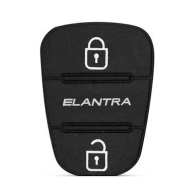 BOTÃO CAPA BORACHA CHAVE HYUNDAI ELANTRA PRETO L.Z - 9090