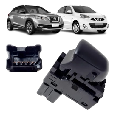 BOTÃO VIDRO ELÉTRICO COMANDO NISSAN KICKS PASSAGEIRO SIMPLES