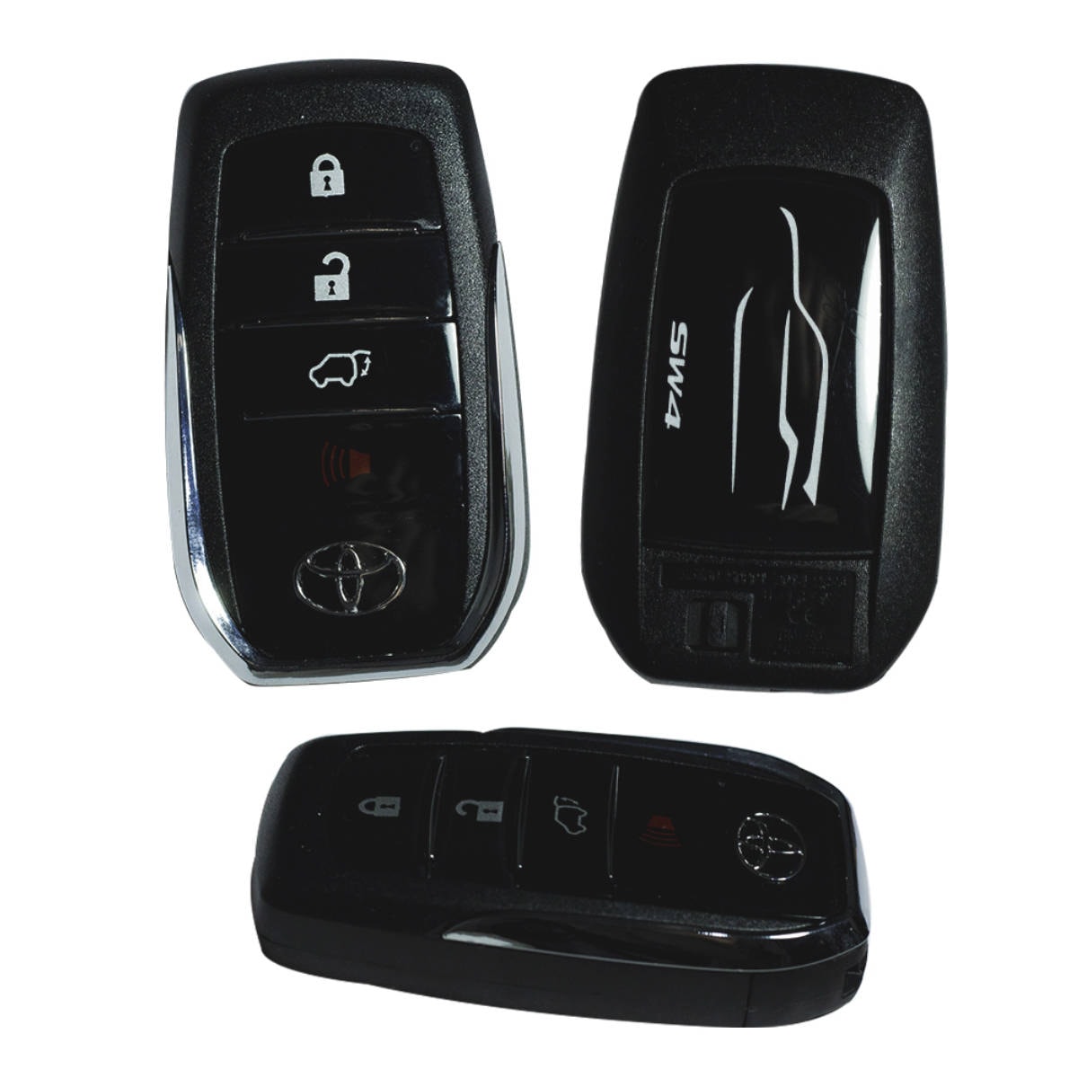 CARCAÇA CHAVE PRESENCA TOYOTA SW4 2018 2019 À 2021 4 BOTÕES