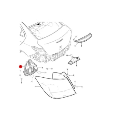 CIRCUITO DA LANTERNA CHEVROLET PRISMA 2006-2016 ORIGINAL - 52037867
