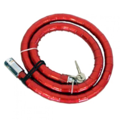 CORRENTE ANTIFURTO C/ CADEADO VERMELHO EURO IMPORTS HDR00700