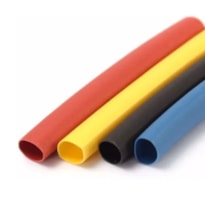 ESPAGUETE TERMO-RETRATIL 6MM APROX. 1/4" CONTRACAO 2:1 - KIT 15 UNID DE 10CM - 1,5M 

