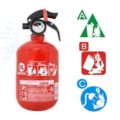 EXTINTOR AUTOMOTIVO PÓ ABC 1 KG - RESIL 989