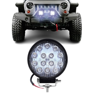 FAROL AUXILIAR LED 14 LED 48W AZUL REDONDO 115X115X47 BRIWAX