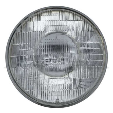 FAROL SEALED BEAM REDONDO 180MM 12V 75/50W VIDRO - TK755024V