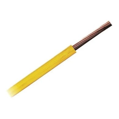 FIO/CABINHO FLEXÍVEL 4,00MM B10 - AMARELO - ROLO 50M -  4,00AM 4,00 AM 400AM 400 AM - 100% COBRE