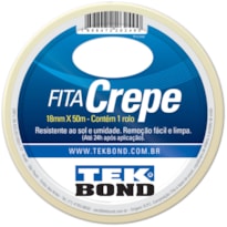 FITA CREPE ADESIVA 18MM 50M TEKBOND 