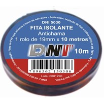 FITA ISOLANTE EM PVC ANTICHAMA – PRETA – 10M  DNI-5030