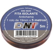 FITA ISOLANTE EM PVC ANTICHAMA – PRETO – 5MTS DNI5029