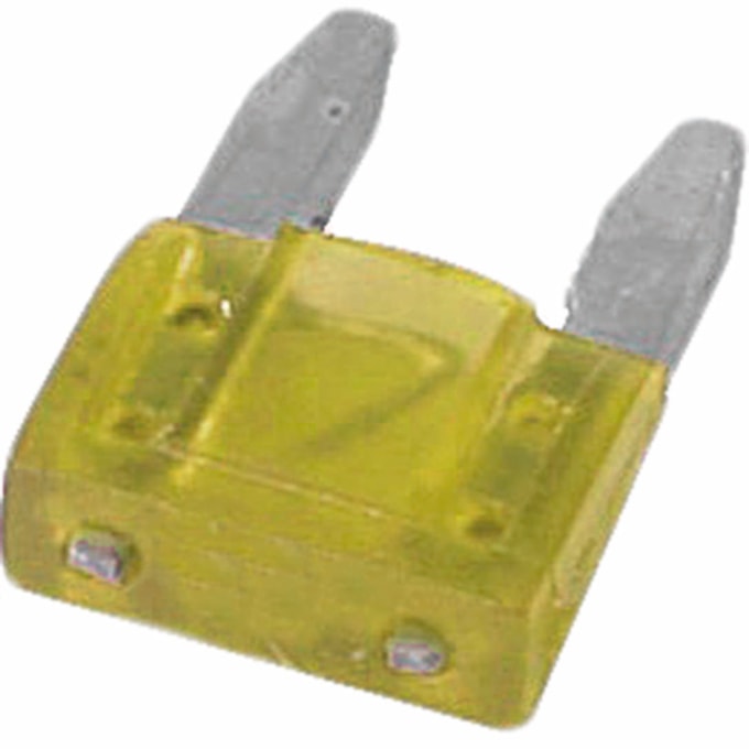 10 Fusibili Auto Micro Lama ATM 20A – Basso Profilo – Colore Giallo