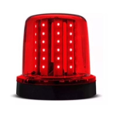 GIROFLEX LED 12 VOLTS 10 WATTS 54 LEDS VERMELHO AUTOPOLI 041