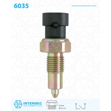 INTERRUPTOR DE RÉ FIAT PALIO UNO TIPO TEMP 22MM M14X1.5 6035