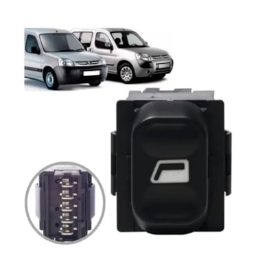 INTERRUPTOR DO VIDRO ELÉTRICO BERLINGO PARTNER 2001/2011