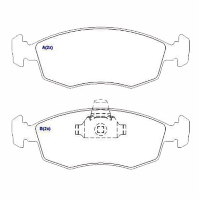 JG PASTILHA FREIO PUNTO IDEA PALIO SIENA 1998-2018 PFC030032