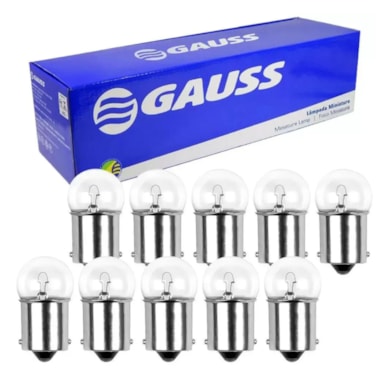 KIT 10 LÂMPADAS PARA LANTERNA UNIVERSAL 24V R5W GAUSS GL0067B