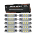 KIT 10 LÂMPADAS TETO TORPEDO 6 LED 36MM 12V 4W ...