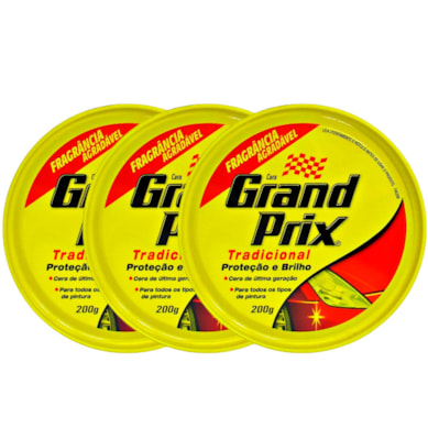 KIT 3 CERA GRAND PRIX PASTOSA 200GR TRADICIONAL 100% ORIGINAL