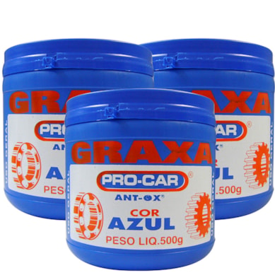 KIT 3 GRAXA AZUL ANT-OX 500G RADNAQ - RQPR022