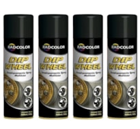 KIT 4 SPRAY DE ENVELOPAMENTO LÍQUIDO DIP WHEEL 500ML PRETO