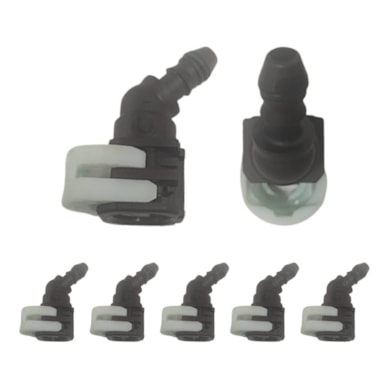 KIT 5 QUICK CONECTOR RETO PRETO BRANCO UNIVERSAL 4.5 X 9.5MM