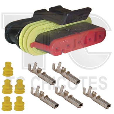 KIT CHICOTE 5 VIAS LANTERNA GUERRA TC CHICOTES TC-1088K