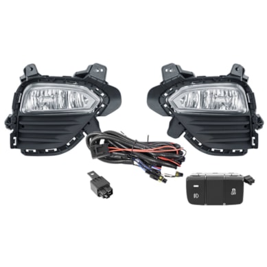 KIT DE FAROL DE MILHA 12V H8 - HYUNDAI CRETA 2016-2021 - SHOCK LIGHT - SL-121310