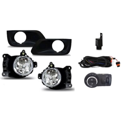 KIT DE FAROL DE MILHA PRISMA ONIX 12V SHOCK LIGHT SL-043111