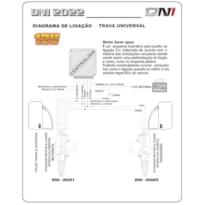 KIT DE TRAVA ELÉTRICA UNIVERSAL PARA 2 PORTAS 12V DNI-2022

