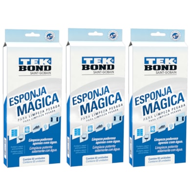 KIT ESPONJAS MAGIC TEKBOND 9 ESPONJAS 0302 LIMPEZA PESADA 