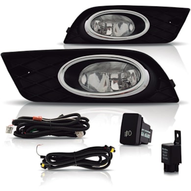 KIT FAROL DE MILHA HONDA CIVIC 2012-2017 SUNS FAROIS - FGS0214HD