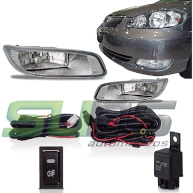KIT FAROL DE MILHA TOYOTA COROLLA 2005-2007 SUNS FAROIS - FG