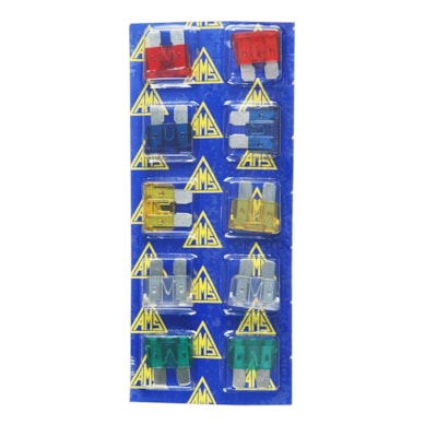 KIT FUSÍVEL LÂMINA COMUM 10 A 30A UNIVERSAL - AMS16221 