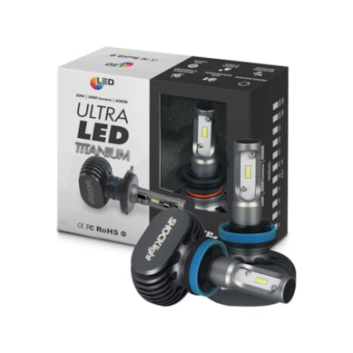 KIT LAMPADA CARRO ULTRALED TITANIUM SHOCKLIGHT H16 10000 LM