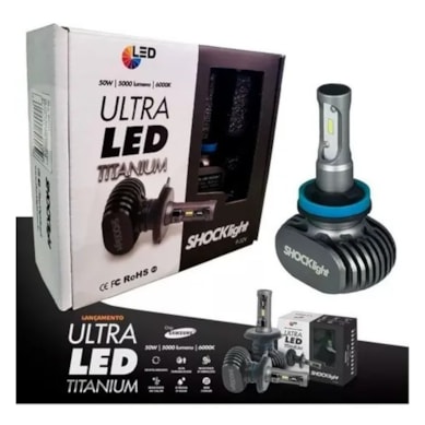 KIT LÂMPADA ULTRALED TITANIUM H8 H16-2 6000K 50W SLL-60008