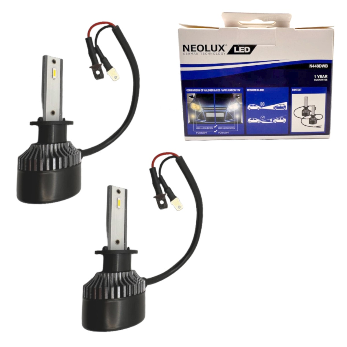 KIT LED LÂMPADAS DO FAROL H4 12V 6000K NE472LEDG2 NEOLUX - WS PARTS
