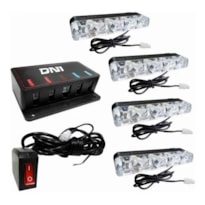 KIT STROBO PROGRAMAVEL UNIVERSAL 4 BARRAS COM LEDS DNI-2044