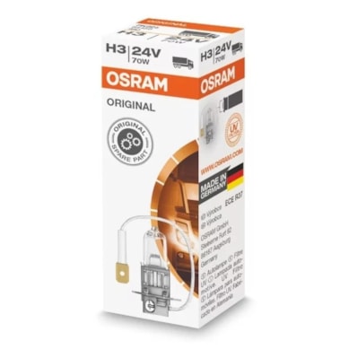 LÂMPADA DO FAROL OSRAM - CAMINHÃO H3 24V 70W 2800K - OS64156