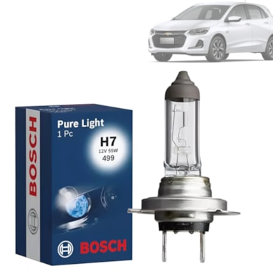 LÂMPADA FAROL H7 PURE LIGHT 55W 12V ORIGINAL BOSCH