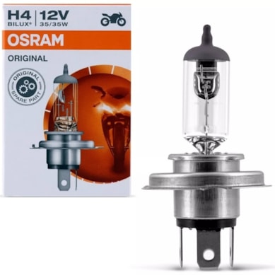 LÂMPADA FAROL OSRAM MOTO 35W H4 12V OS62186