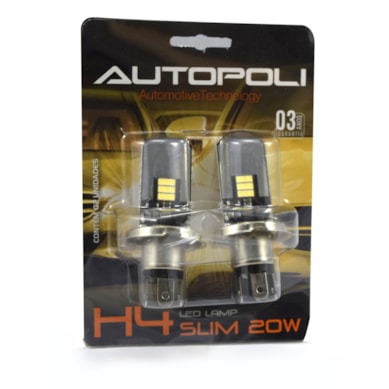 LÂMPADA H4 LED INCOLOR BIVOLT 10W AUTOPOLI - AL583
