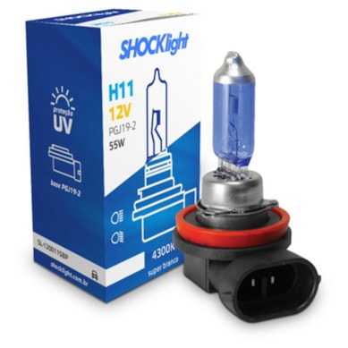 LÂMPADA HALOGENA SHOCK LIGHT - H11 12V 55W - SL-120011SBP
