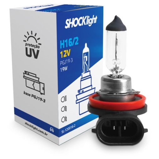 LÂMPADA HALOGENA SHOCK LIGHT H16/2 19W 12V SL-120016-2