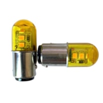 LAMPADA LANTERNA DE FREIO 6LED 24V AMARELA - ECOLED - 6015