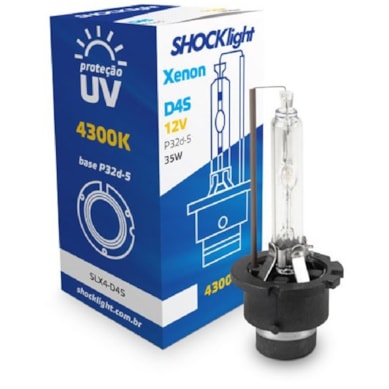 LAMPADA XENÔN D4S 35W 4300K 1600 LUMENS 12V SHOCKLIGHT 