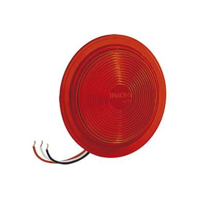 LANTERNA C LED TRASEIRA LENTE LISA VERMELHA 24V PRADOLUX IL5011